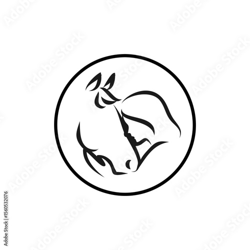 Horse and women Rider Connection