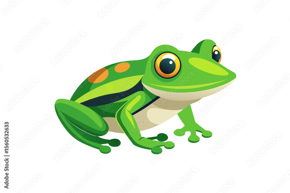 Obraz premium tree frog on white background