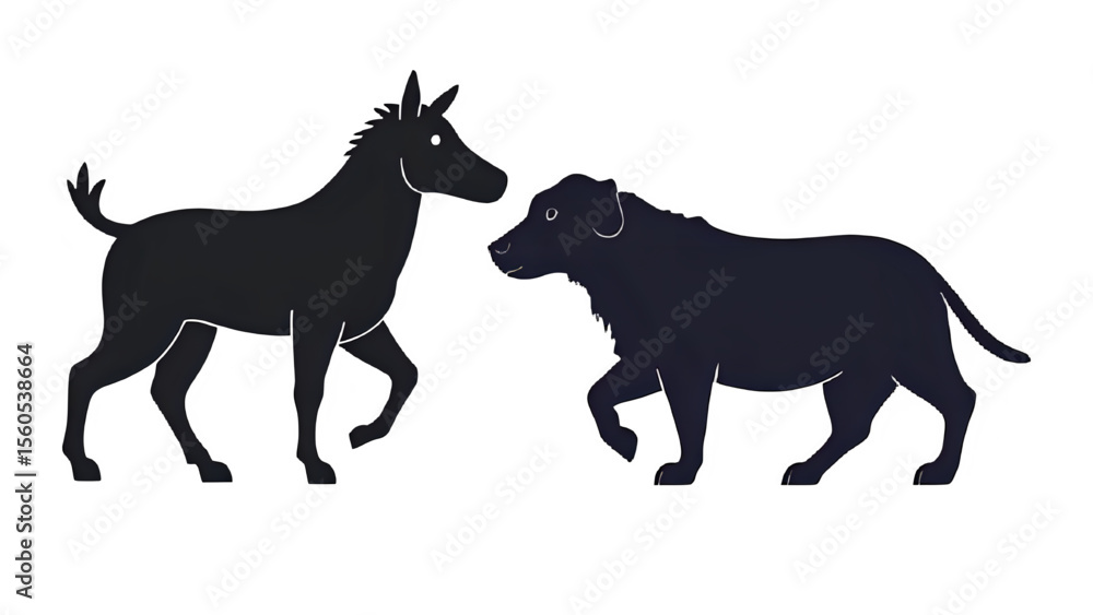 Obraz premium animal vector silhouette set