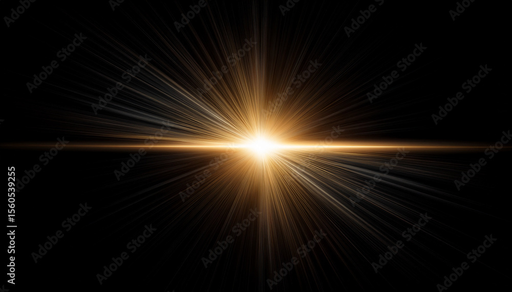 lens flare and rays of light isolated on black background generative ai lens flare and rays of light isolated on black background generative ai
