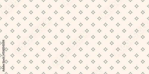 Wallpaper Mural Simple minimalist background. Vector geometric seamless pattern with tiny diamond shapes, stars, flowers. Subtle black and white shiny abstract texture. Elegant minimal design for decor, wallpaper Torontodigital.ca