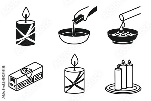 set of icons for restaurant