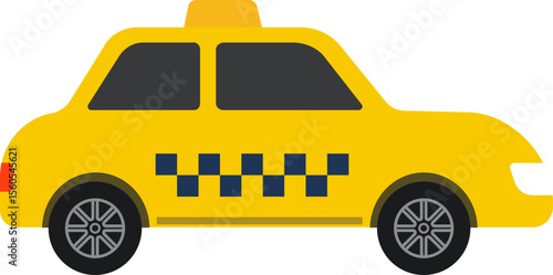 Yellow Taxi Cab Vector