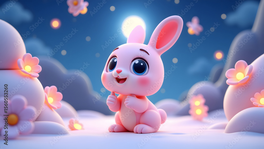 3D cute cartoon animal image IP mascot illustration 3D cute cartoon animal image IP mascot illustration