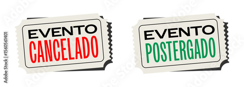 Evento cancelado, Evento postergado