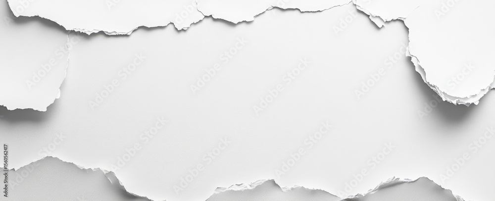 Naklejka premium Ripped White Paper Texture