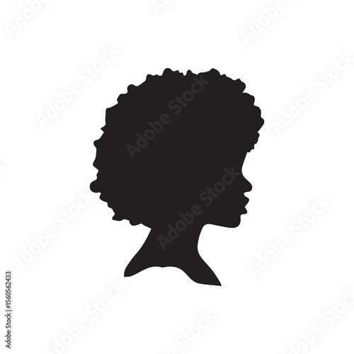 Woman vector silhouette, black color isolated on white background. Vector illustration