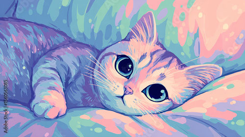 Pastel Gaze Kitten