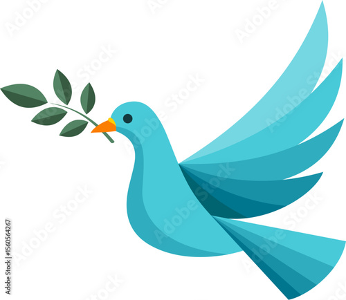 平和の象徴の鳩のアイコン（Peace dove icon）
