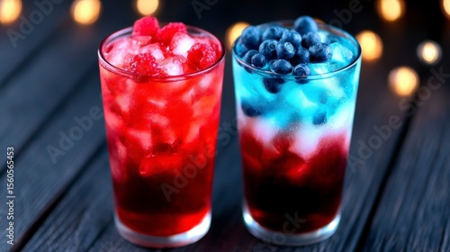 Wallpaper Mural Refreshing drinks with USA colors. Patriotic beverage recipes ideal for summer refreshment using red white blue ingredients. Torontodigital.ca