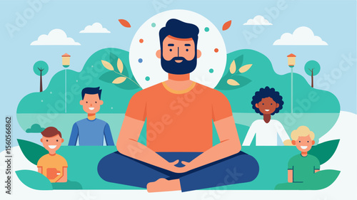 A mens wellness retreat offering a weekend of workshops activities and support for those struggling with body image issues allowing them to fully disconnect from societys pressures. Vector