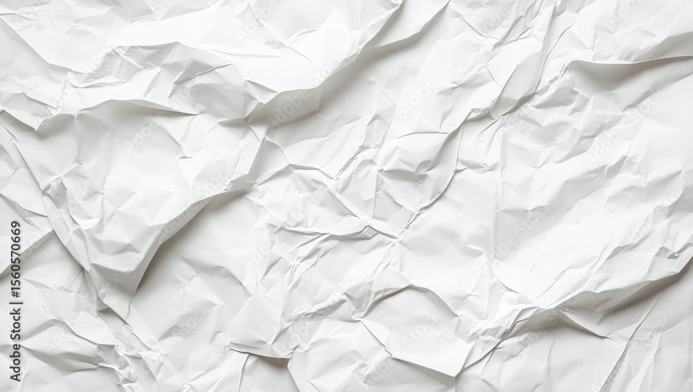 Fototapeta premium Crinkled white paper texture (8)