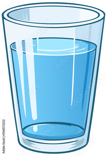 Glass of water isolated 