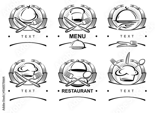 Restaurant label and icon set. Collection icon restaurant. Vector