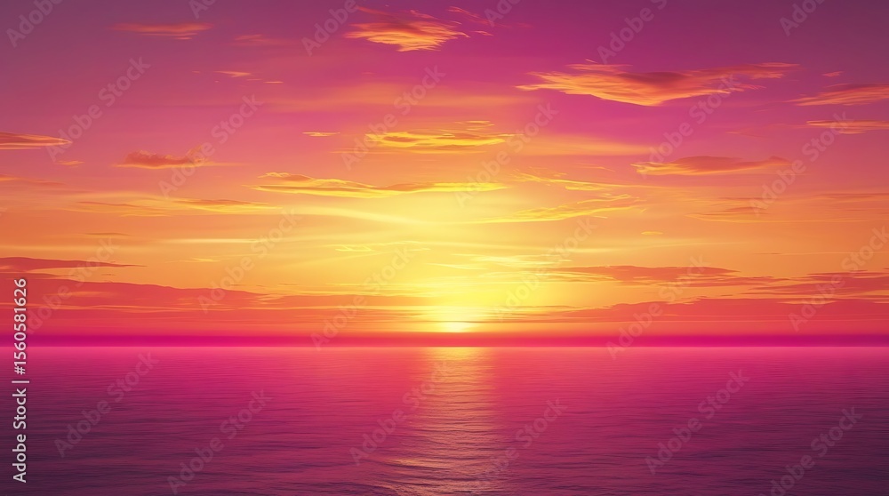 Fototapeta premium An inspiring photo realistic shot displays a 4K resolution vibrant sunset gradient with rich magentas, reflecting a breathtaking and inspiring ambiance for crisp high-resolution backdrops.