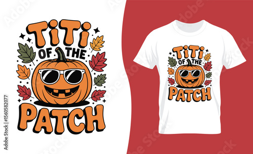 Cool pumpkin titi of the patch halloween t shirt design