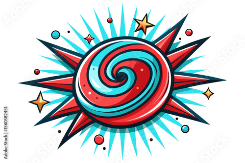 comic swirl sparkle high energy icon pack