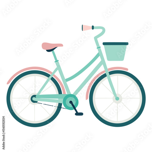 bicycle on white background