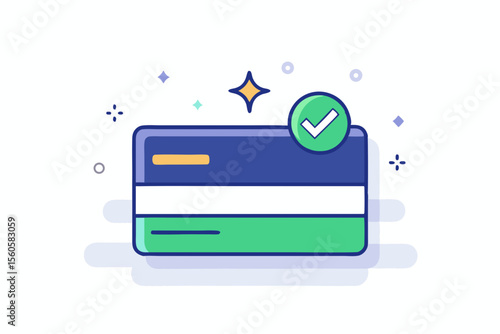 clean credit card flat icon payment
