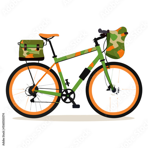 bicycle on a white
