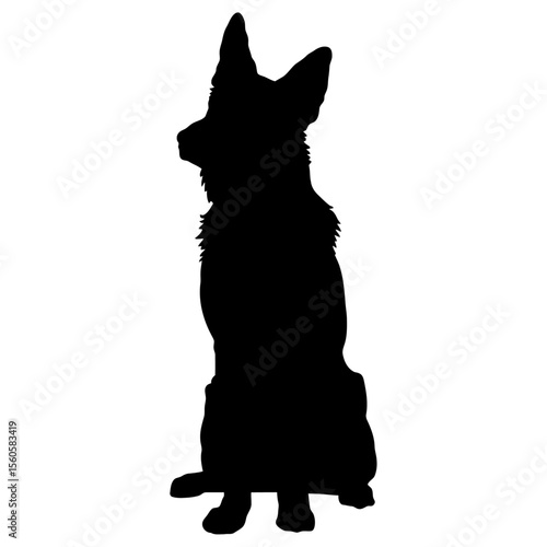 Funny German Shepard dog Vector, German Shepard dog Lover, Silhouette Clip Art