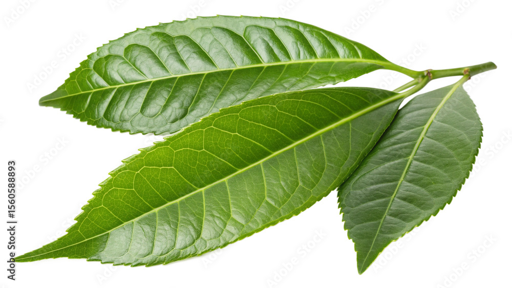 Obraz premium green leaf isolated on white