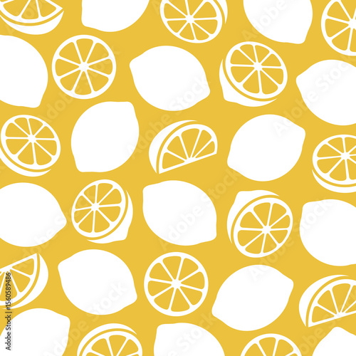 Lemon background, pattern set. Collection icon lemons. Vector