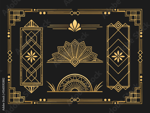 Elegant vintage ornament with abstract decorative background design