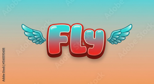 Fly A Colorful and Playful Font Design with Wings