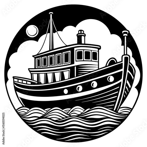 ship in the sea