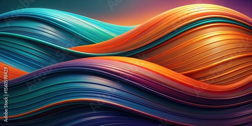 Abstract Colorful Swirling Wave Pattern Design A Vibrant and Dynamic Composition of Intertwined Hues