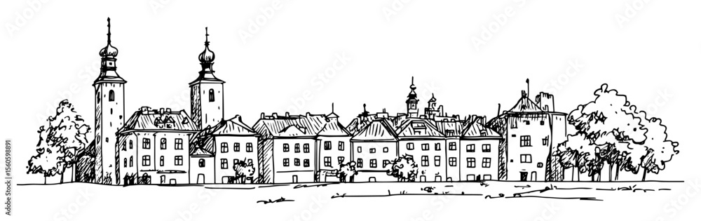 Fototapeta premium classic european palace architecture