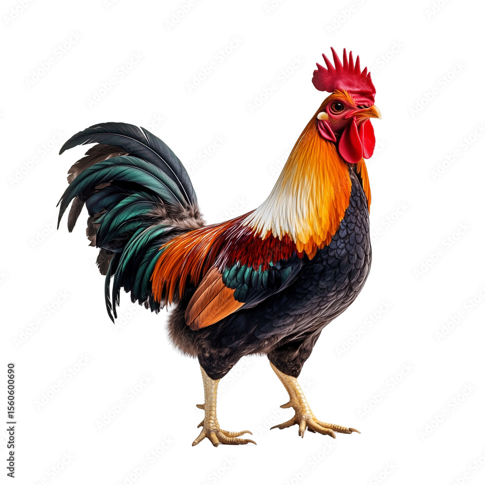 Vibrant Rooster Photograph on Transparent Background – Farm Animal Isolated Vibrant Rooster Photograph on Transparent Background – Farm Animal Isolated