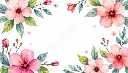Subtle watercolor floral repeat, pastel tones, romantic, bloom, digital