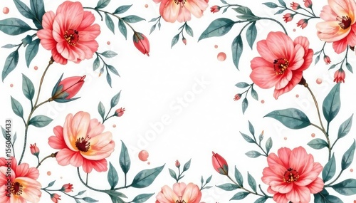 Watercolor style floral repeat, soft pastel hues , bloom, elegant, feminine