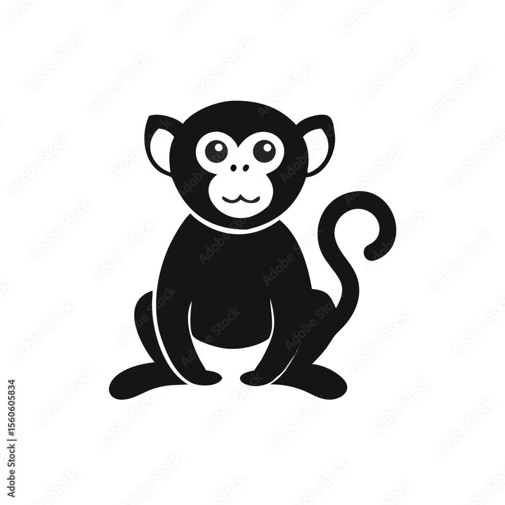 Obraz premium black and white monkey
