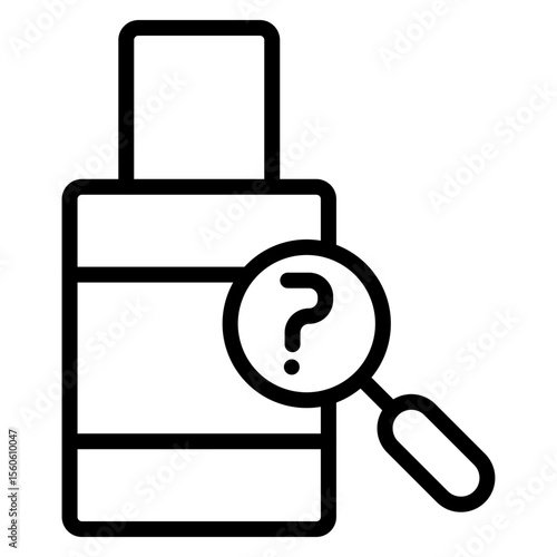 Lost Luggage Claim Vector Line Icon Design