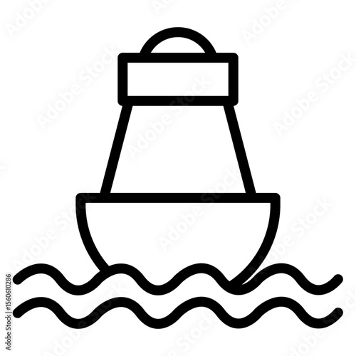 Buoy Vector Line Icon Design