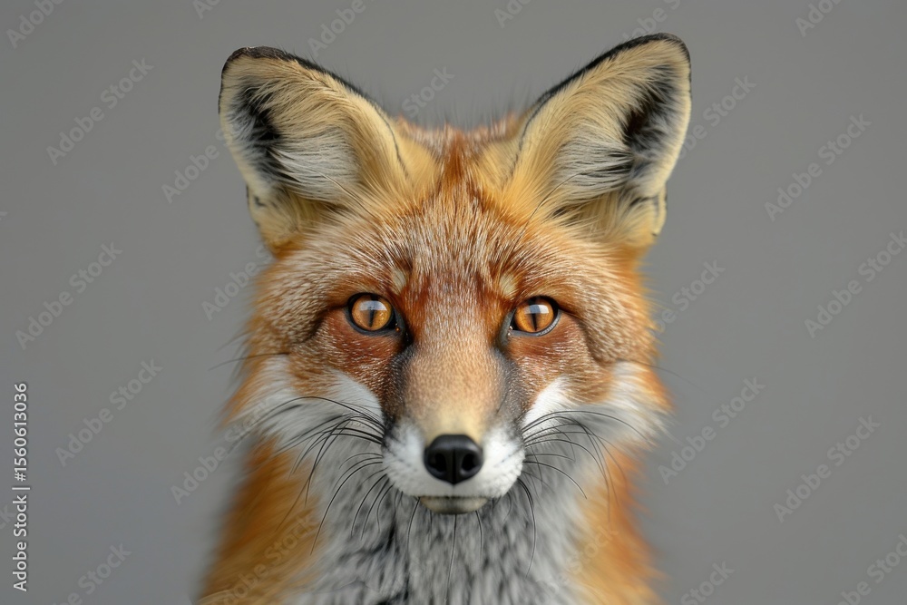 Obraz premium Charming Red Fox Portrait in Studio Setting