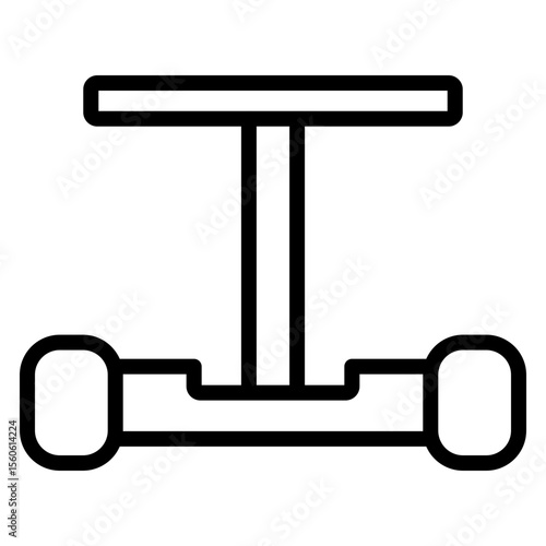 Hoverboard Vector Line Icon Design