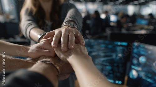 Hands clasped together teamwork unity collaboration support, International Day of Cooperatives