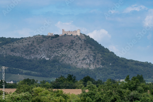 Devicky (Maidberg) ruins of Gothic castle from the fields
