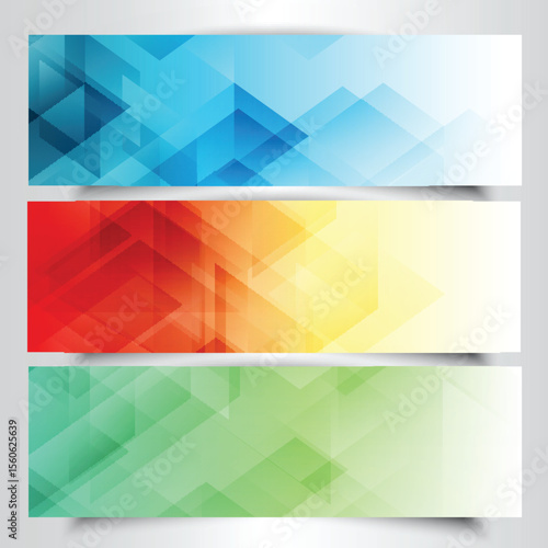 Modern banners with abstract design