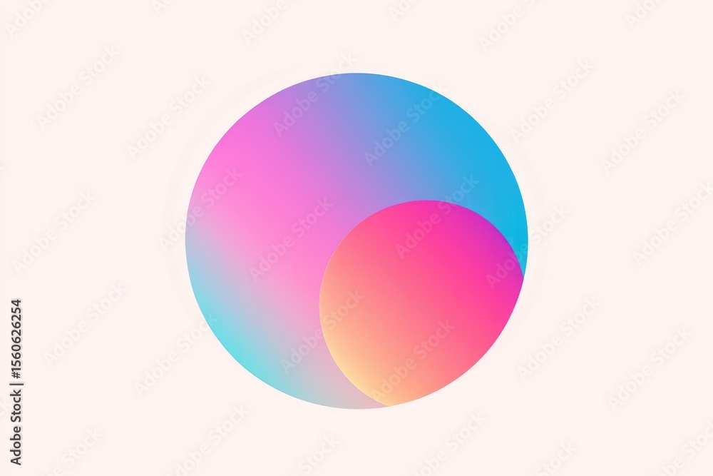 Abstract graphic, vibrant gradient circles Abstract graphic, vibrant gradient circles