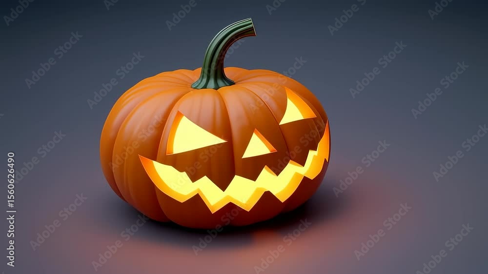 Symmetrical Pumpkin with Soft Internal Glow Symmetrical Pumpkin with Soft Internal Glow