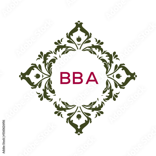 BBA Letter Initial Logo Design Template Vector Illustration