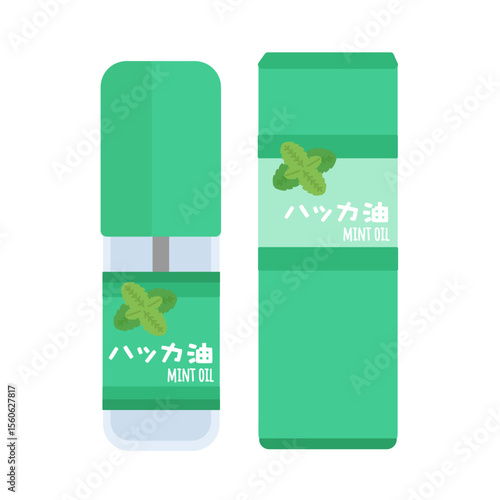 ハッカ油　スプレー　イラスト