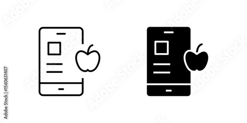 Smart calorie tracker icon set for nutrition, fitness apps, and dietary management. Essential for health, wellness, and healthy lifestyle themes.