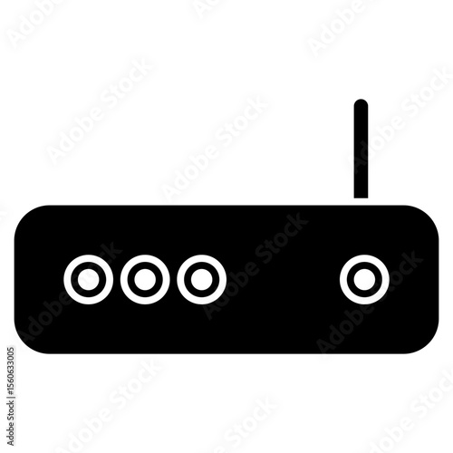 Router icon with solid theme and transparent background