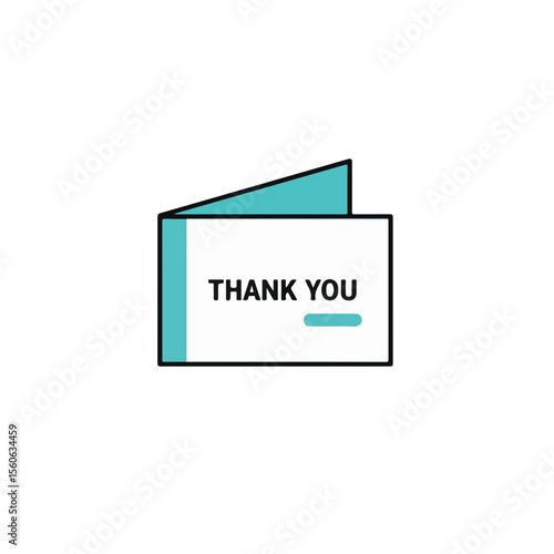 A simple thank you card with the message.